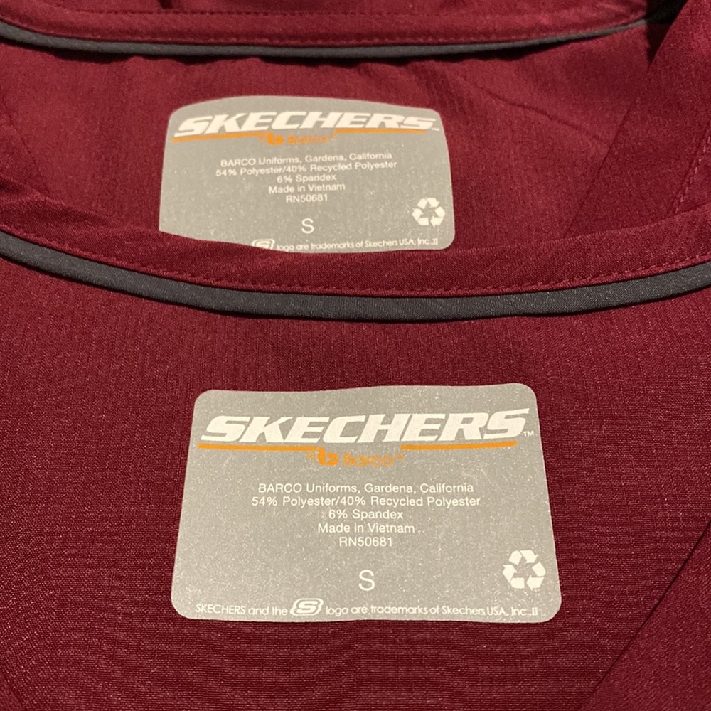 Maroon Scrub Tops - Picture 2 of 2